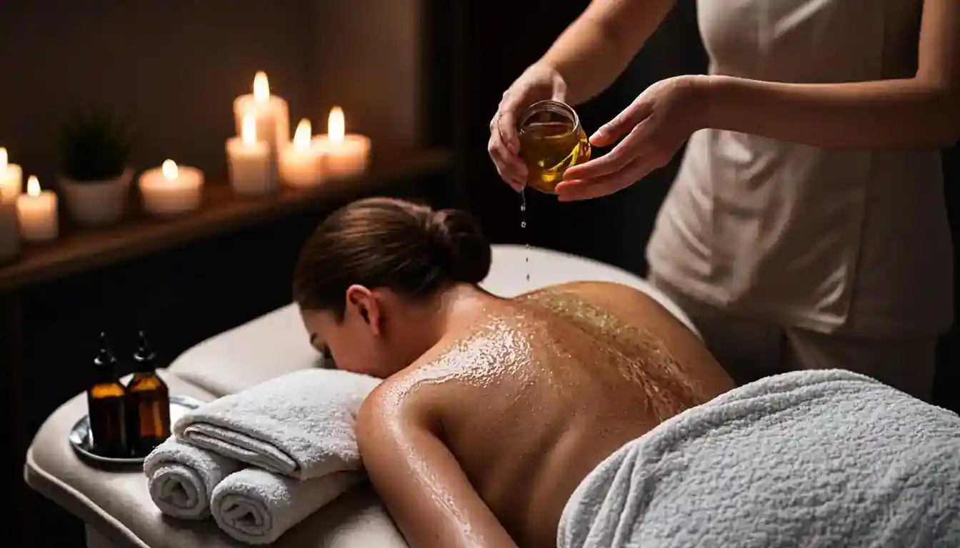 Aromatherapy Massage with essential oils at massage centre in Hyderabad