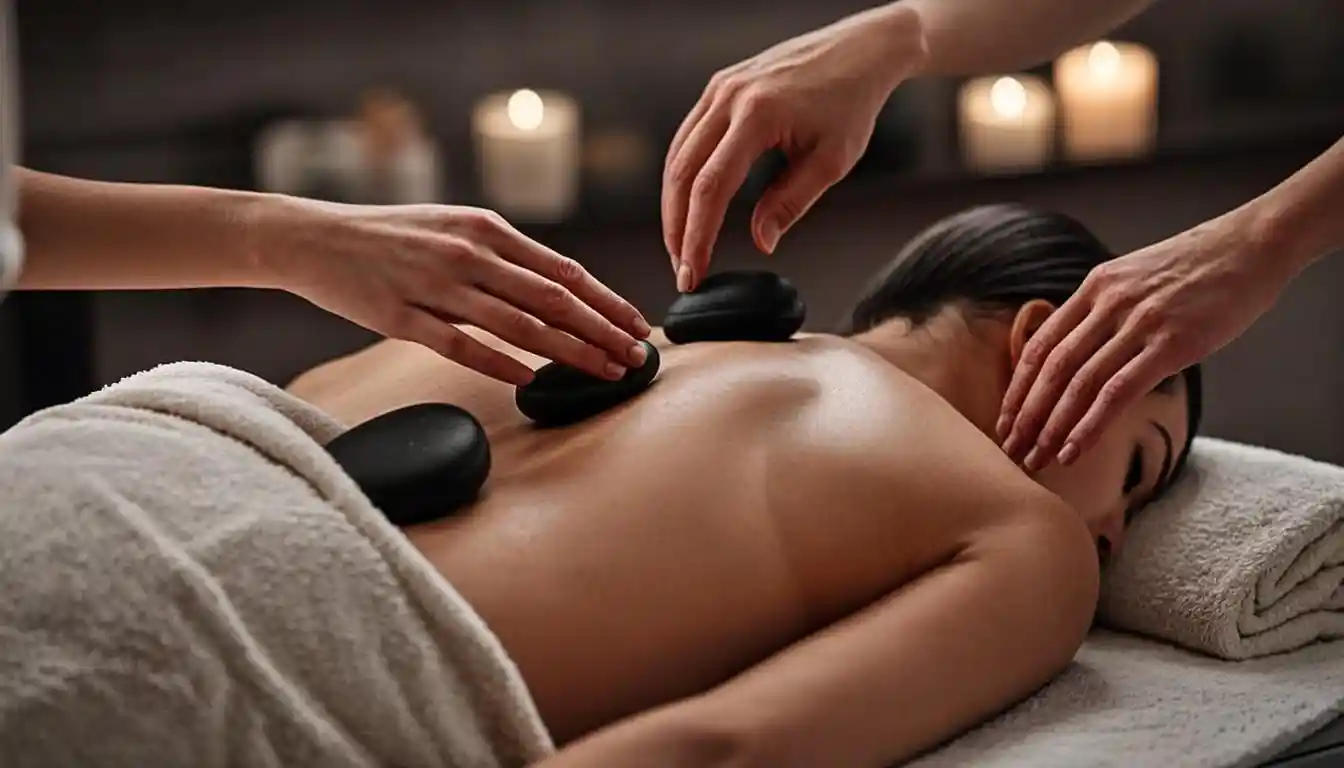Hot Stone Massage therapy at massage republic Hyderabad spa centre